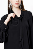 Black Double suit with elastic waist trousers 12284