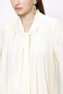 Ecru Double suit with elastic waist trousers 12284