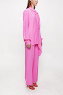 Pink Double suit with elastic waist trousers 12284