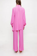 Pink Double suit with elastic waist trousers 12284