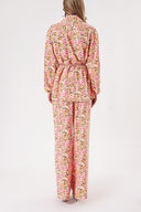 Patterned Suit with loose-fitting shirt and trousers with elastic waist 12307