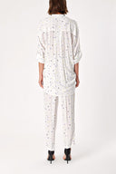 Patterned Suit with loose-fitting shirt and trousers with elastic waist 12308