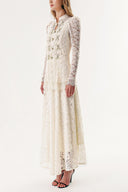 Ecru Lace shirt and skirt double suit 12309