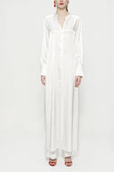 White Double suit with elastic waist trousers 12317