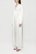 White Double suit with elastic waist trousers 12317