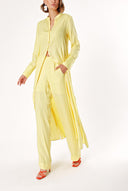 Yellow Double suit with elastic waist trousers 12317