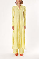 Yellow Double suit with elastic waist trousers 12317