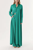 Green Double suit with elastic waist trousers 12317