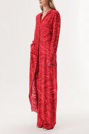 Fuchsia Double suit with elastic waist trousers 12317