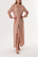 Beige Double suit with elastic waist trousers 12317