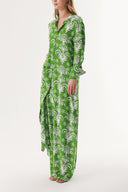 Pistachio Green Double suit with elastic waist trousers 12317