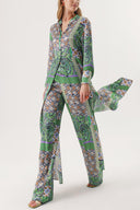 Green Lilac Double suit with elastic waist trousers 12317