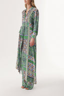 Green Lilac Double suit with elastic waist trousers 12317