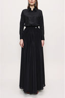Black Wrap skirt suit 12319
