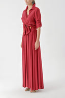 Red Wrap skirt suit 12319