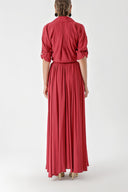 Red Wrap skirt suit 12319