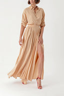 Beige Wrap skirt suit 12319