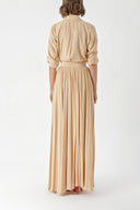 Beige Wrap skirt suit 12319