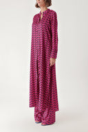 Burgundy Double suit with elastic waist trousers 12322