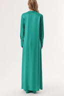 Green Double suit with elastic waist trousers 12322