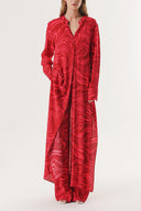 Fuchsia Double suit with elastic waist trousers 12322