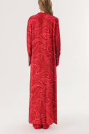 Fuchsia Double suit with elastic waist trousers 12322