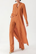Orange Double suit with elastic waist trousers 12322