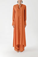 Orange Double suit with elastic waist trousers 12322