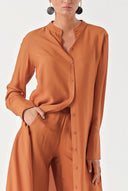 Orange Double suit with elastic waist trousers 12322