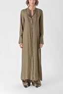 Khaki Double suit with elastic waist trousers 12322