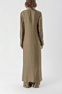 Khaki Double suit with elastic waist trousers 12322