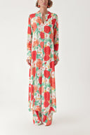 0002 White Color Floral Double suit with elastic waist trousers 12322