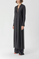 Black Painted Double suit with elastic waist trousers 12322