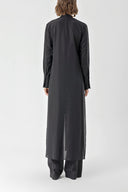 Black Painted Double suit with elastic waist trousers 12322