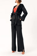 Black Two-piece suit with hoodie and trousers 12325