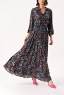 Patterned Elastic waist skirt and shirt set 12329