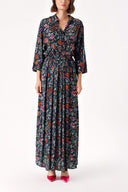 Patterned Elastic waist skirt and shirt set 12329