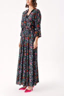 Patterned Elastic waist skirt and shirt set 12329