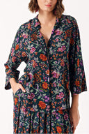 Patterned Elastic waist skirt and shirt set 12329