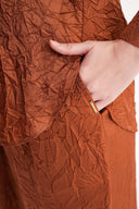 Cinnamon Crochet trousers and shirt suit 12352