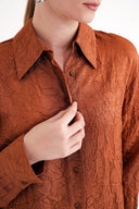 Cinnamon Crochet trousers and shirt suit 12352