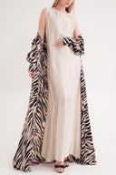Zebra Pattern Double suit with sleeveless underdress and shirt dress 12365