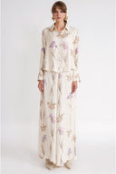 Patterned Loose-fitting trousers and shirt suit 12396