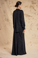 Black Skirt with an elastic waistband and shirt set 12406