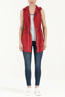 Red Zipped waistcoat 20295