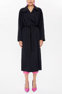 Black Buttoned Side Trenchcoat 20395