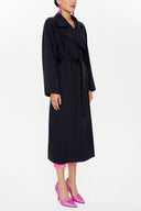 Black Buttoned Side Trenchcoat 20395