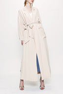 Beige Side Button Shabby Chic Trenchcoat 20400