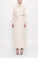Beige Side Button Shabby Chic Trenchcoat 20400