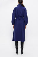 Navy Blue Balloon sleeve oversize unlined coat 20402